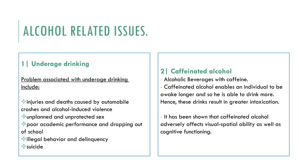 alcohol related issues