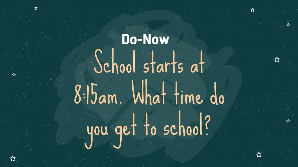 do now