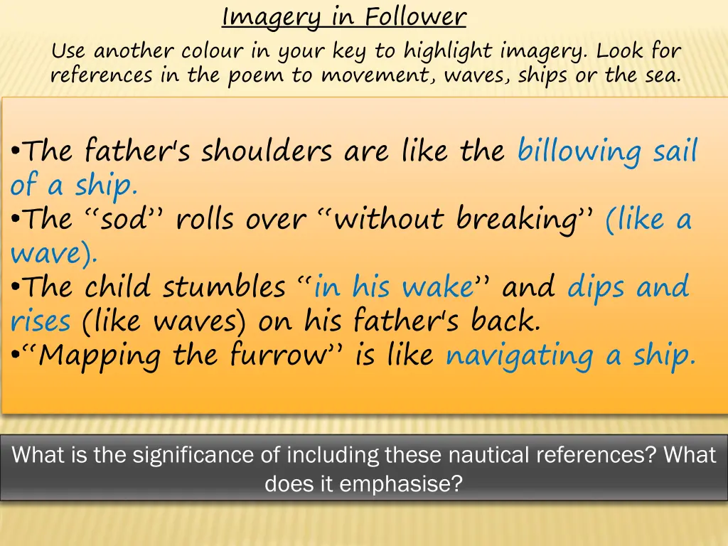 imagery in follower