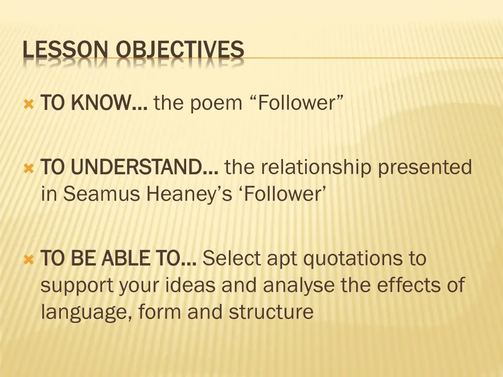 lesson objectives