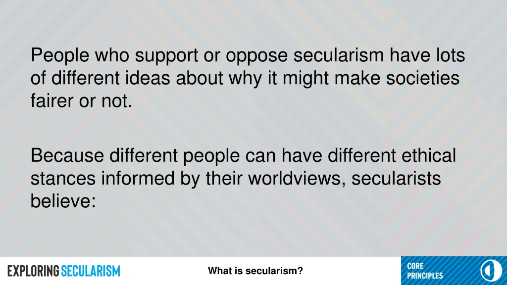 people who support or oppose secularism have lots
