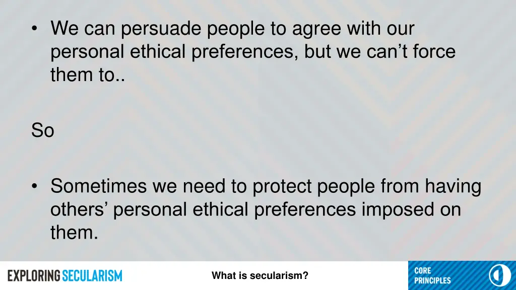 we can persuade people to agree with our personal