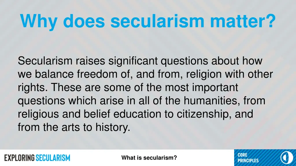 why does secularism matter