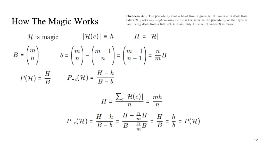 how the magic works