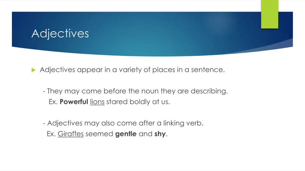 adjectives