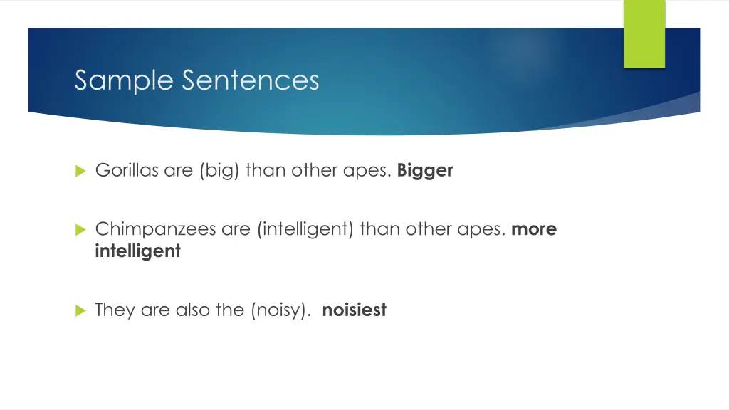 sample sentences