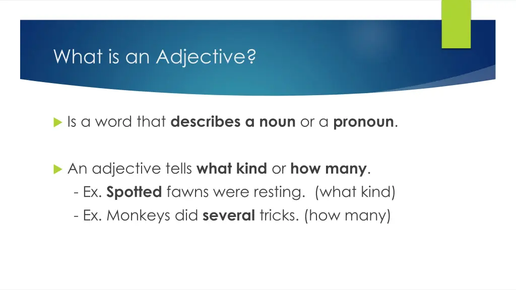 what is an adjective
