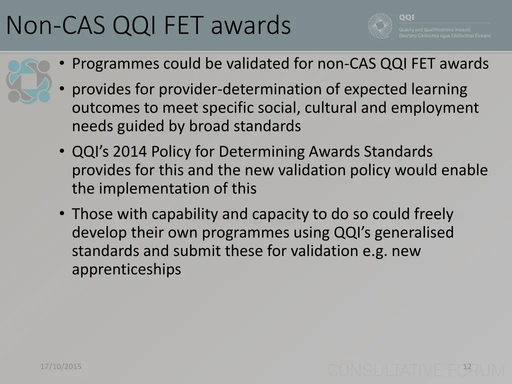 non cas qqi fet awards