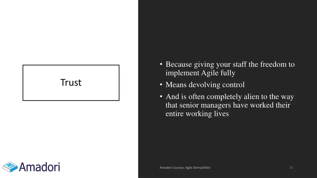 because giving your staff the freedom
