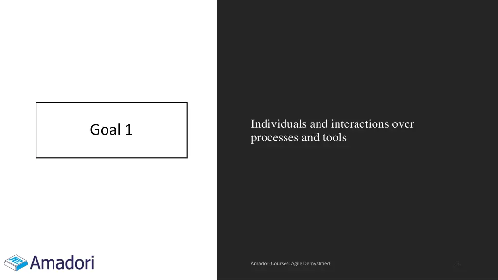 individuals and interactions over processes