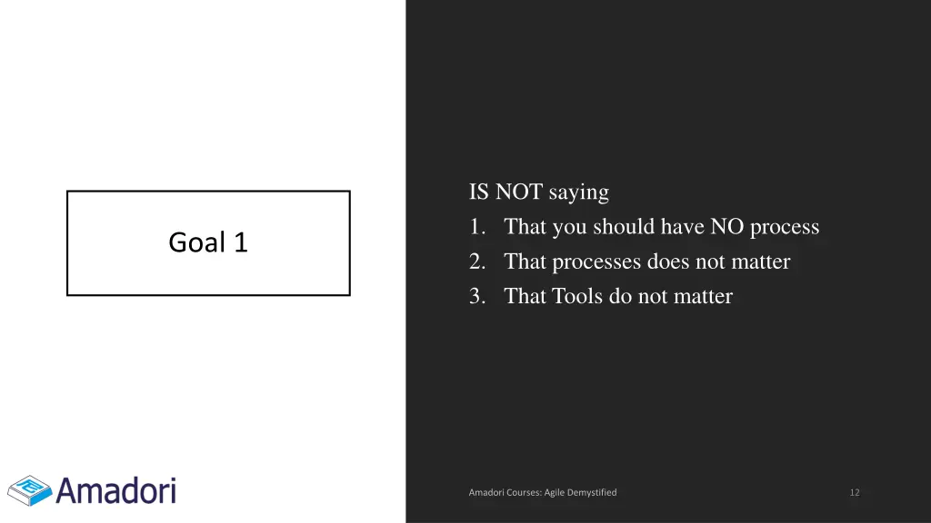 is not saying 1 that you should have no process