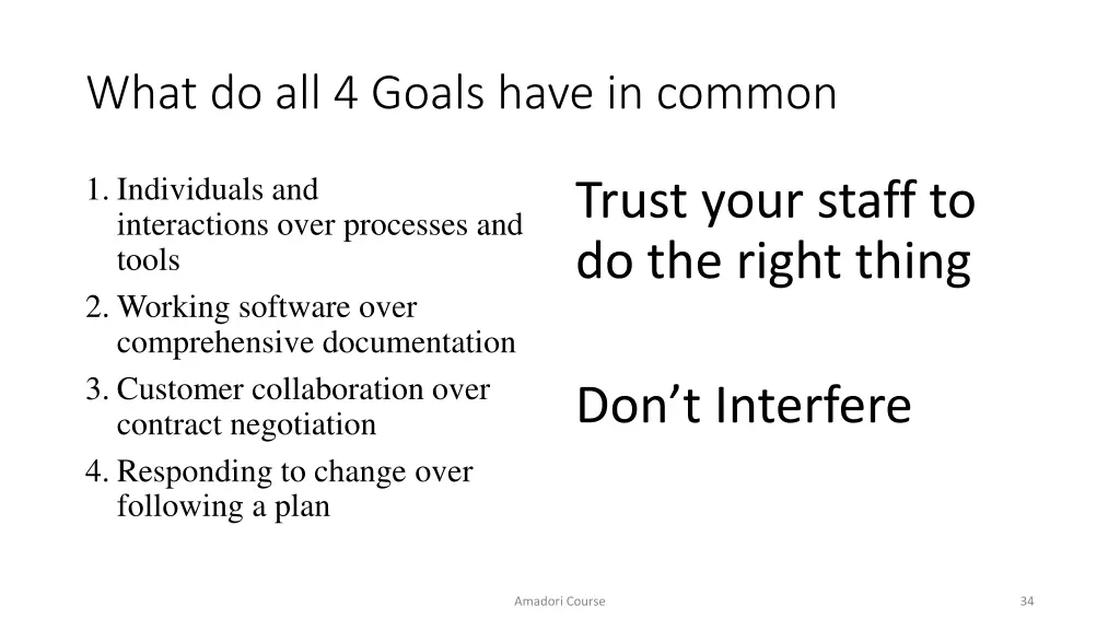 what do all 4 goals have in common