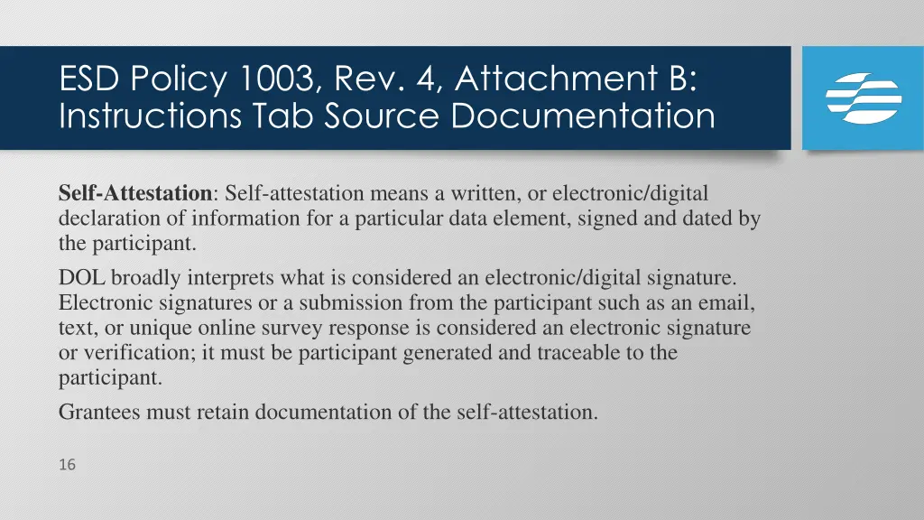esd policy 1003 rev 4 attachment b instructions 1