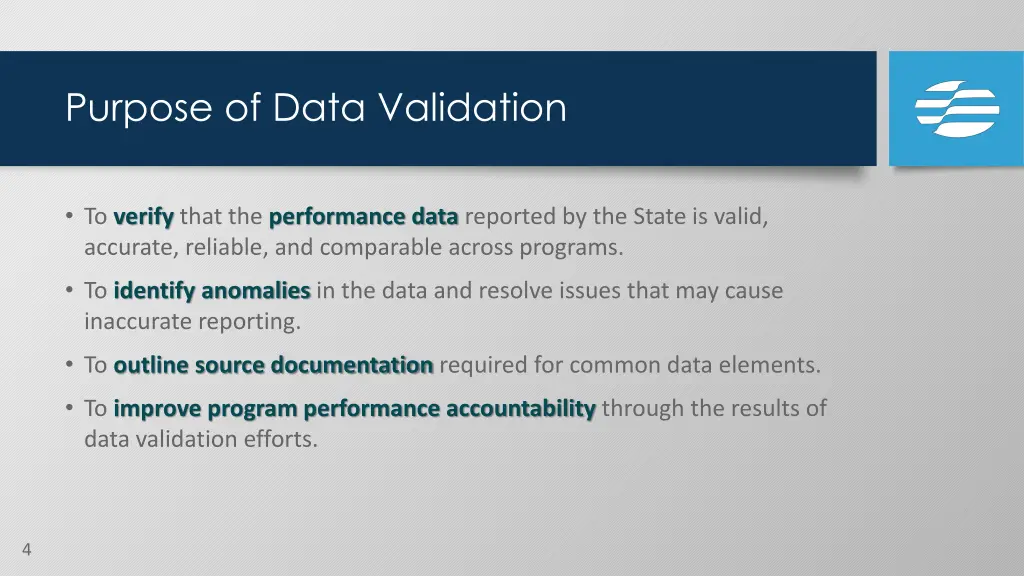 purpose of data validation