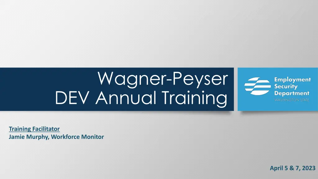 wagner peyser dev annual training