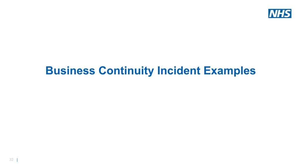 business continuity incident examples