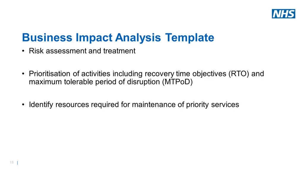 business impact analysis template risk assessment