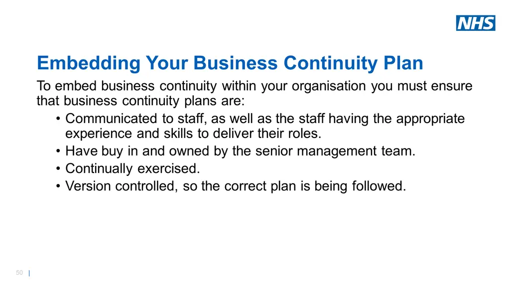 embedding your business continuity plan to embed