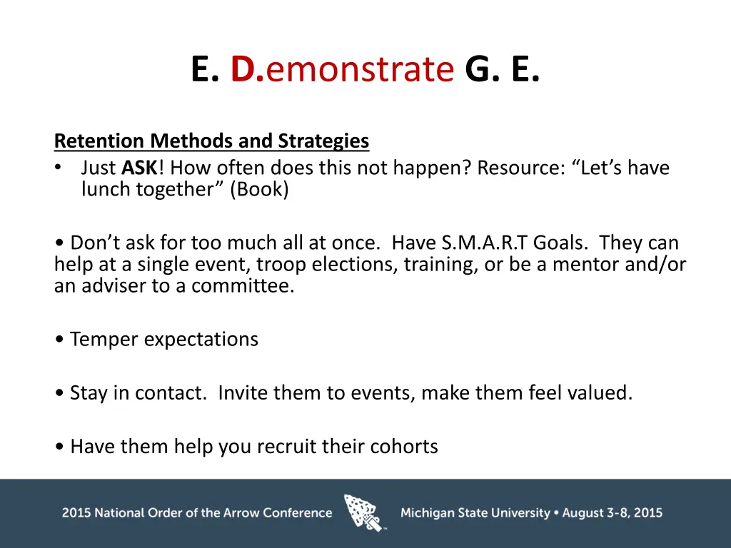 e d emonstrate g e 2