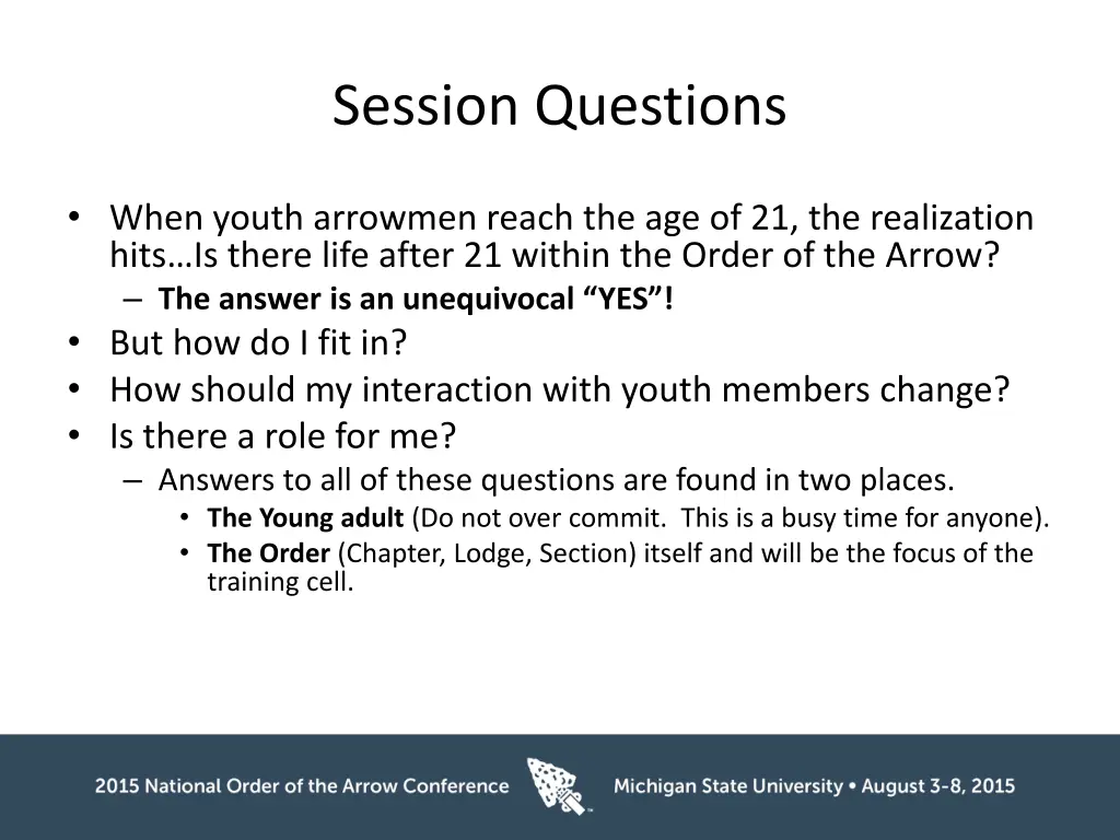 session questions