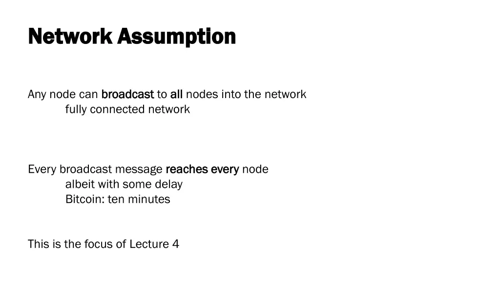 network assumption network assumption