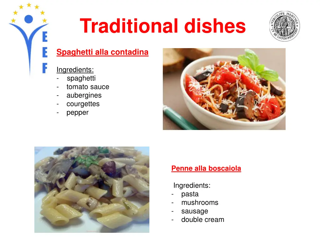 traditional dishes