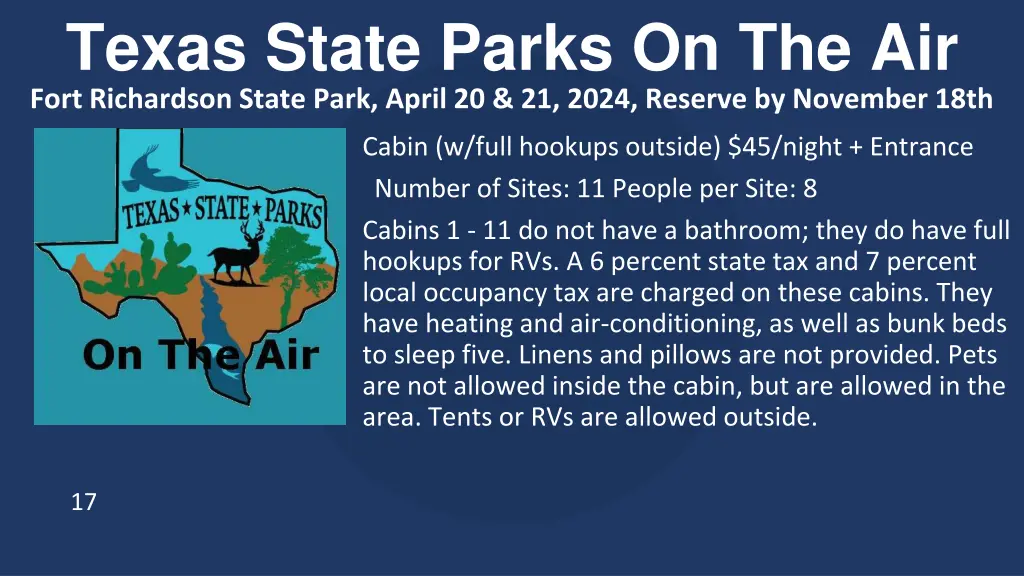 texas state parks on the air fort richardson
