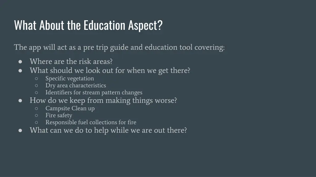 what about the education aspect