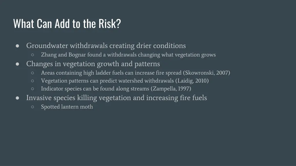 what can add to the risk