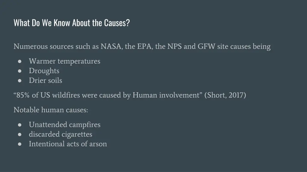 what do we know about the causes