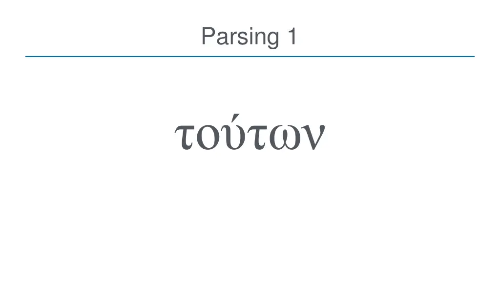 parsing 1