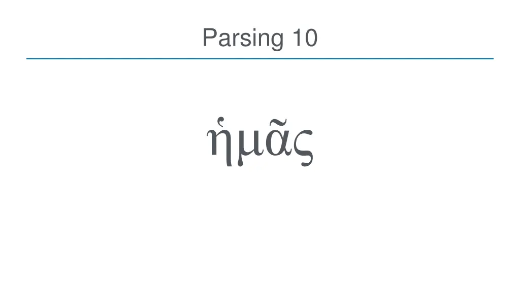 parsing 10