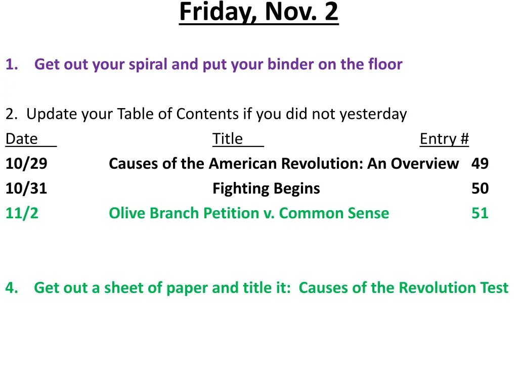 friday nov 2