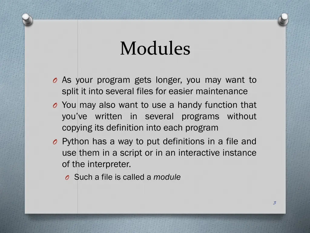 modules 1