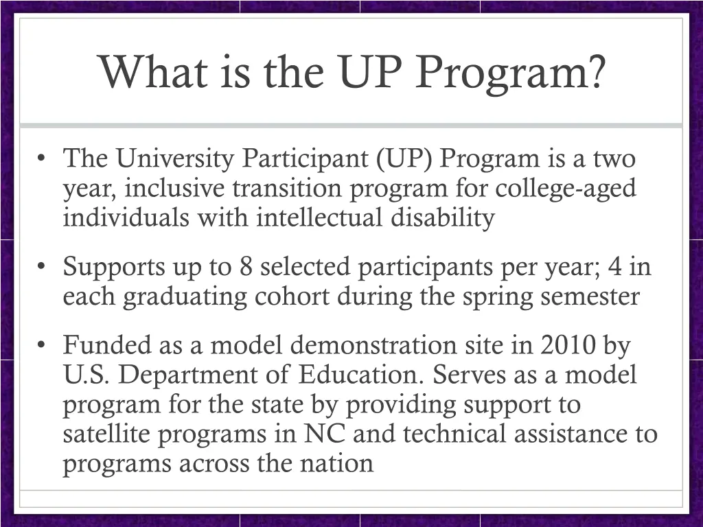 what is the up program