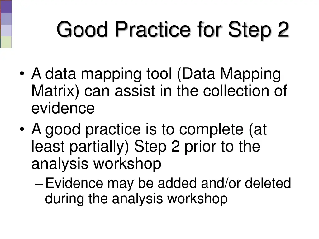 good practice for step 2