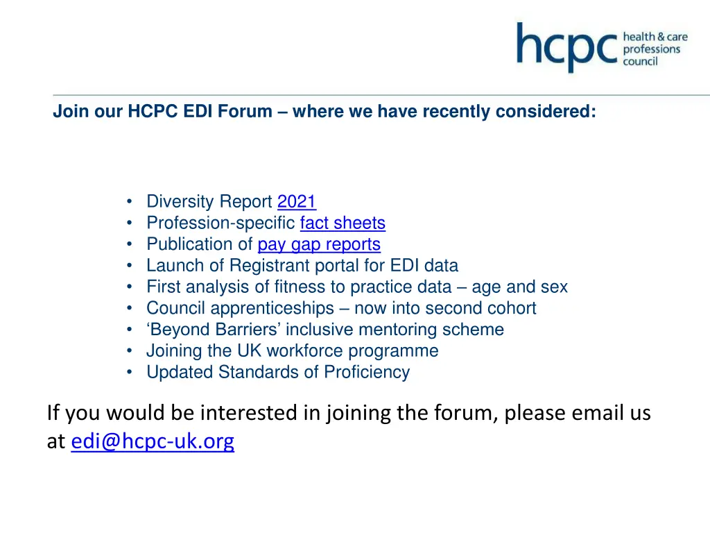 join our hcpc edi forum where we have recently