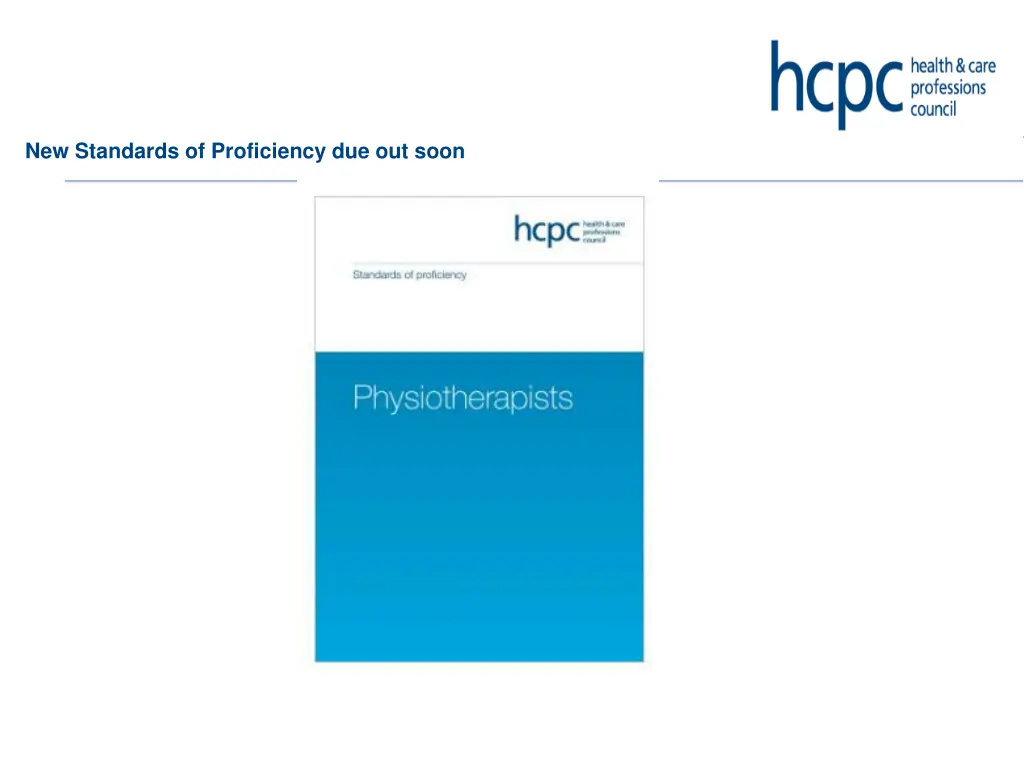 new standards of proficiency due out soon