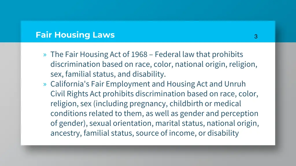 fair housing laws