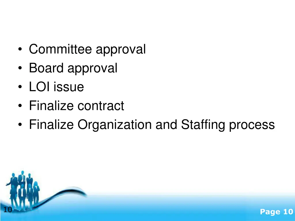 committee approval board approval loi issue