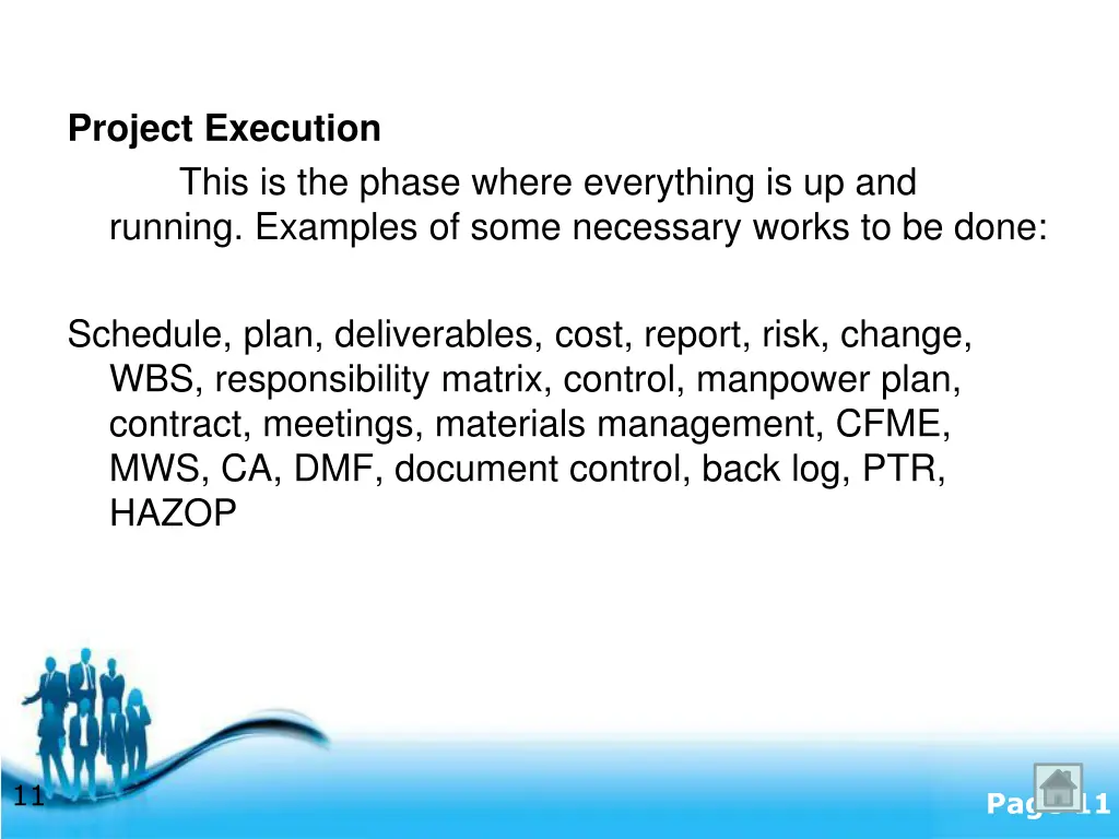 project execution this is the phase where