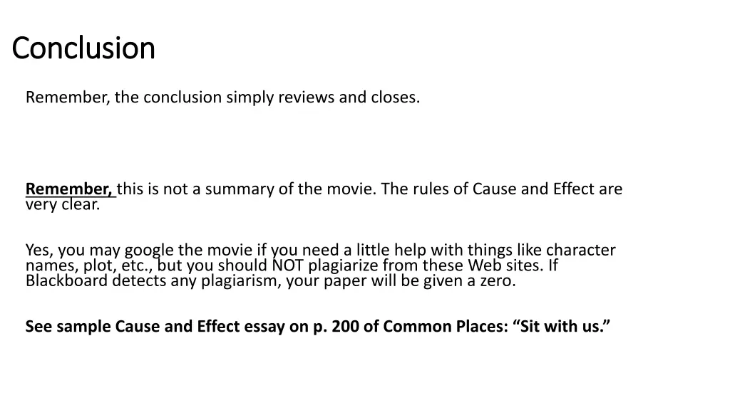 conclusion conclusion