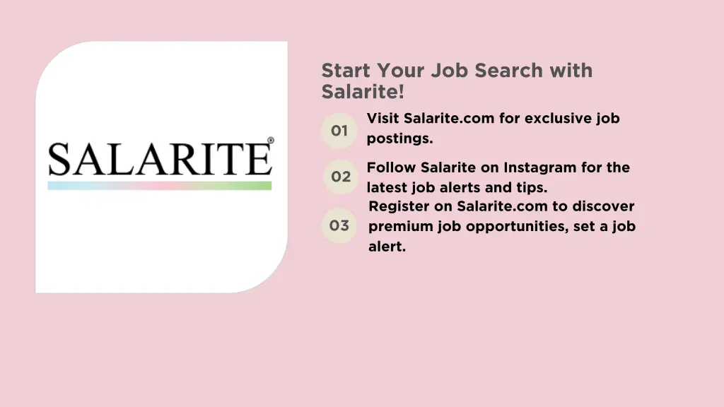start your job search with salarite visit
