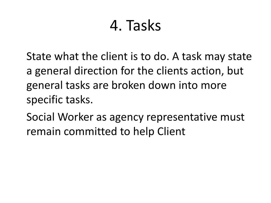 4 tasks