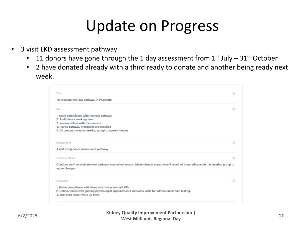 update on progress 7