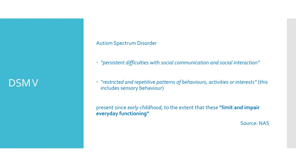autism spectrum disorder