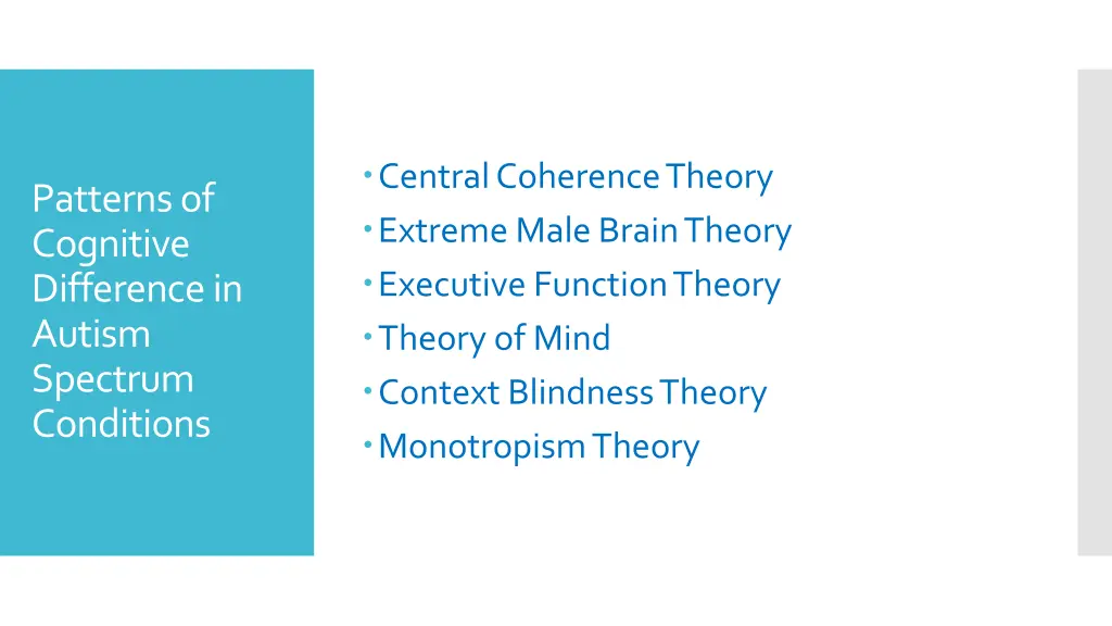 central coherence theory extreme male brain