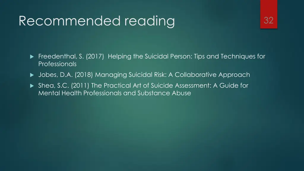 recommended reading