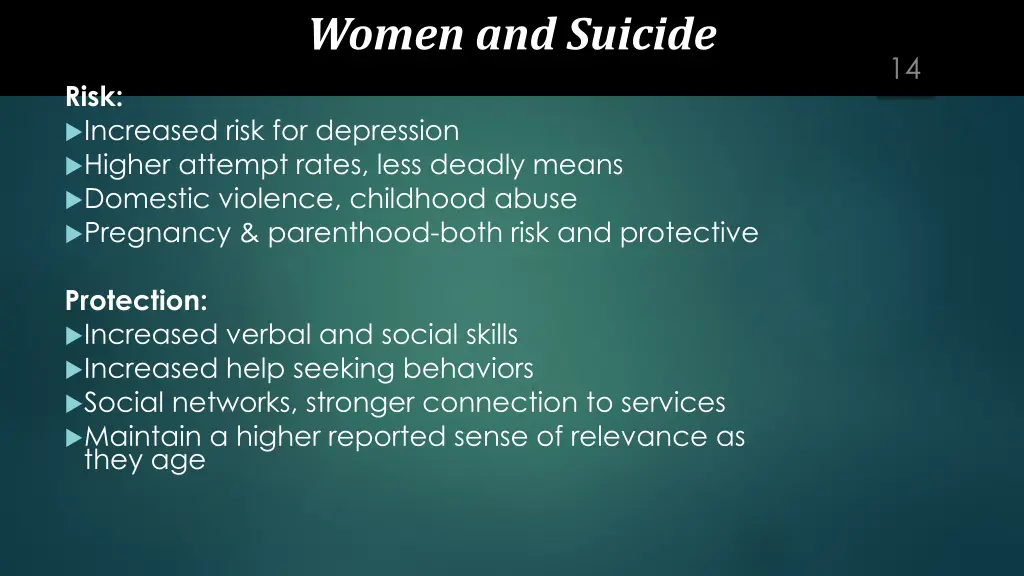 women and suicide