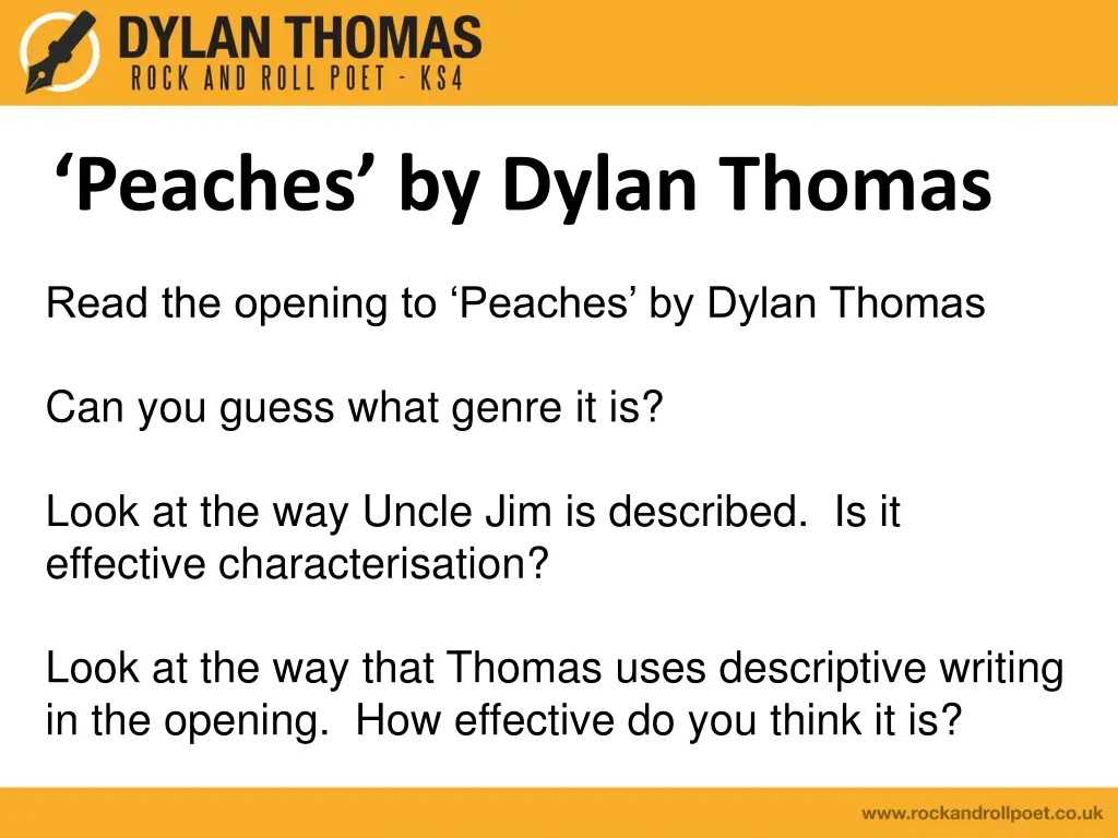 peaches by dylan thomas